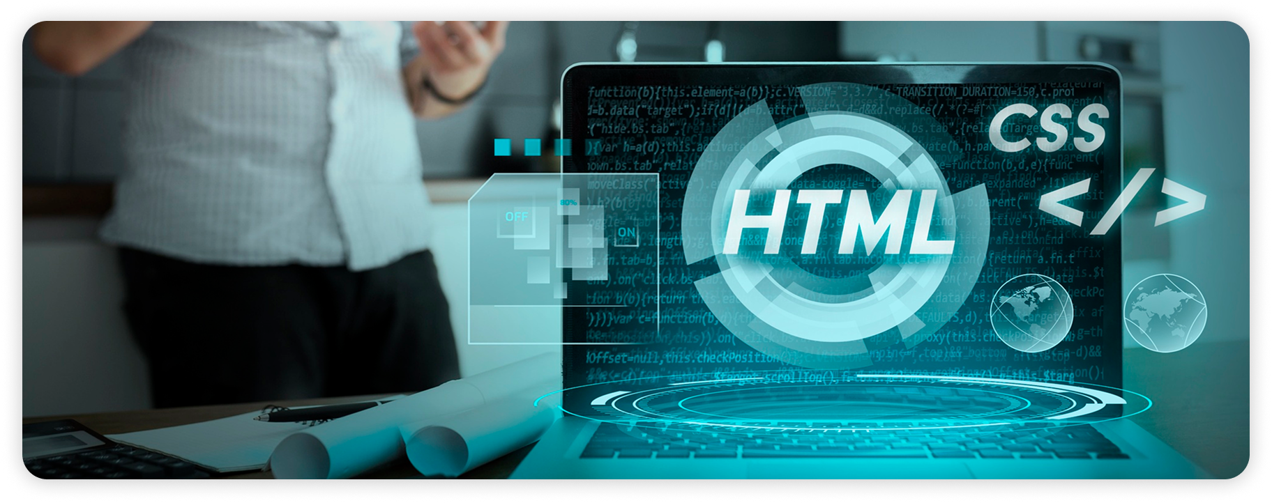 Web developer working